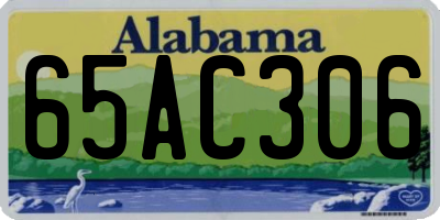 AL license plate 65AC306