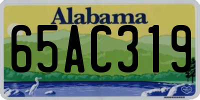 AL license plate 65AC319