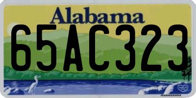 AL license plate 65AC323