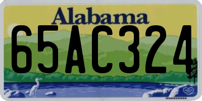 AL license plate 65AC324