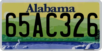 AL license plate 65AC326