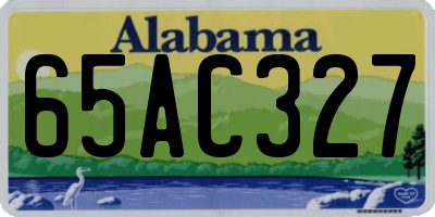 AL license plate 65AC327