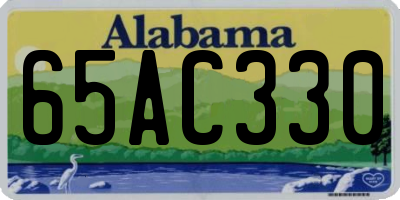 AL license plate 65AC330