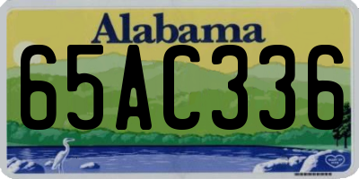 AL license plate 65AC336