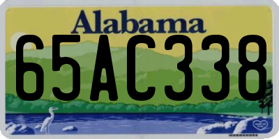 AL license plate 65AC338