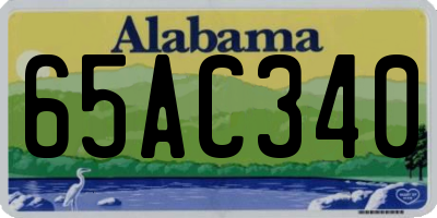 AL license plate 65AC340