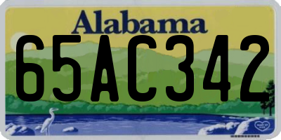 AL license plate 65AC342