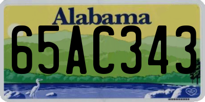 AL license plate 65AC343