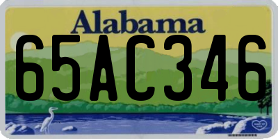 AL license plate 65AC346