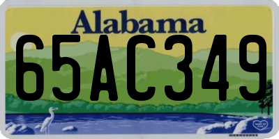 AL license plate 65AC349