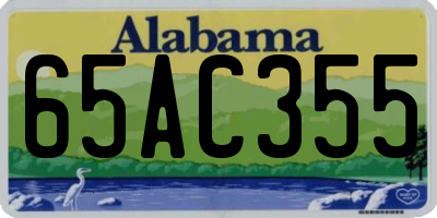 AL license plate 65AC355