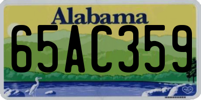 AL license plate 65AC359