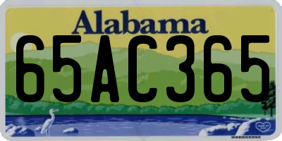 AL license plate 65AC365