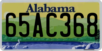 AL license plate 65AC368