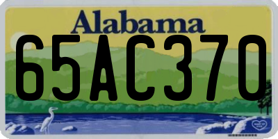 AL license plate 65AC370