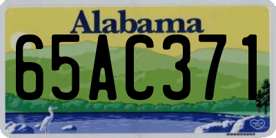 AL license plate 65AC371