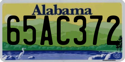 AL license plate 65AC372