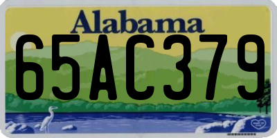 AL license plate 65AC379