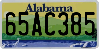 AL license plate 65AC385
