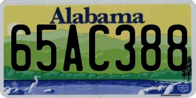 AL license plate 65AC388