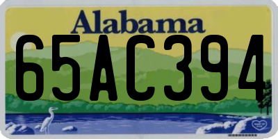 AL license plate 65AC394