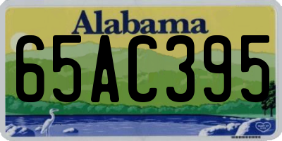 AL license plate 65AC395