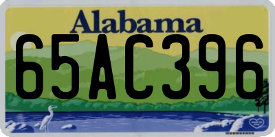AL license plate 65AC396