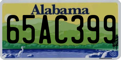 AL license plate 65AC399
