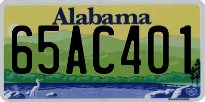 AL license plate 65AC401
