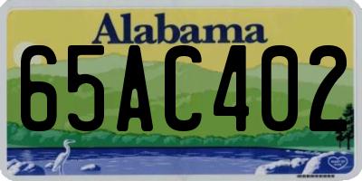 AL license plate 65AC402