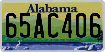 AL license plate 65AC406