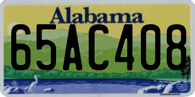 AL license plate 65AC408