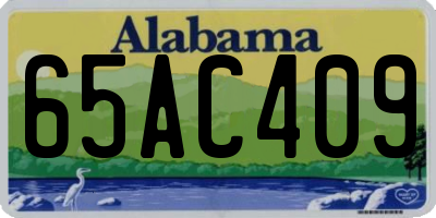 AL license plate 65AC409