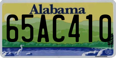 AL license plate 65AC410