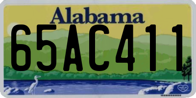 AL license plate 65AC411