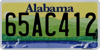 AL license plate 65AC412