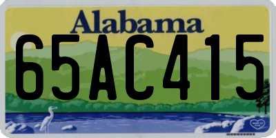 AL license plate 65AC415