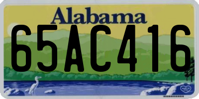 AL license plate 65AC416