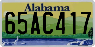AL license plate 65AC417