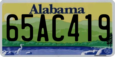 AL license plate 65AC419