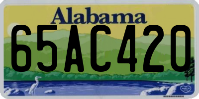 AL license plate 65AC420