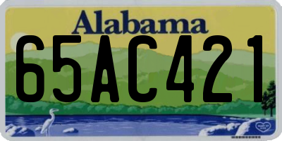 AL license plate 65AC421