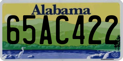 AL license plate 65AC422