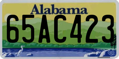AL license plate 65AC423