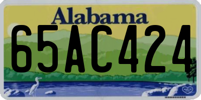 AL license plate 65AC424