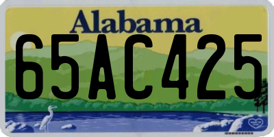 AL license plate 65AC425