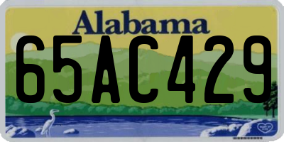 AL license plate 65AC429