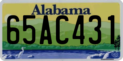 AL license plate 65AC431