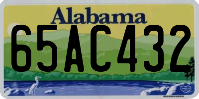 AL license plate 65AC432