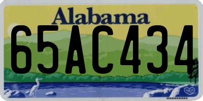 AL license plate 65AC434